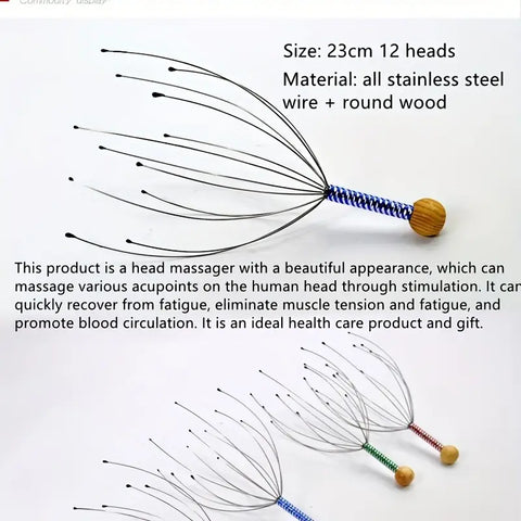 Octopus Head Massager Scratching Scalp Relaxation