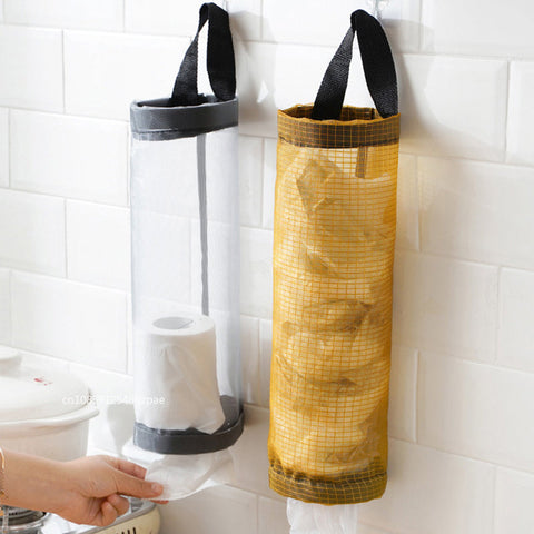 Plastic shopping bag holder