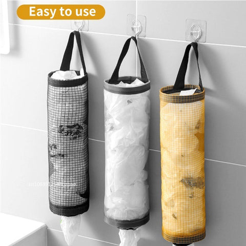 Plastic shopping bag holder