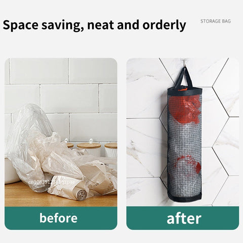 Plastic shopping bag holder