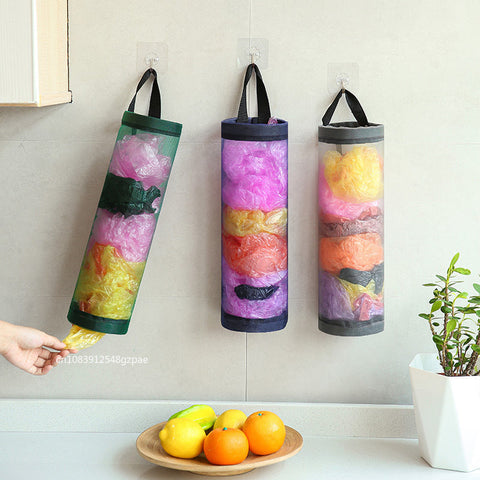 Plastic shopping bag holder
