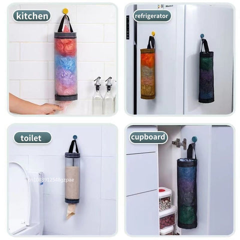Plastic shopping bag holder